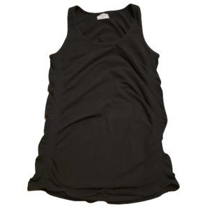 Athleta Ruffled Front Tank Top Athletic Workout Gym Black | Women's S Pre-owned
